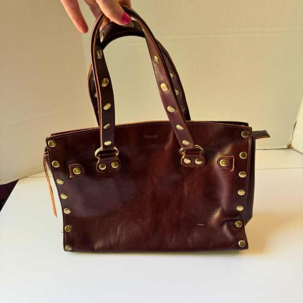 Hammitt VIP Medium Leather Crossbody Bag Studded Shoulder Handbag Purse Vtg
